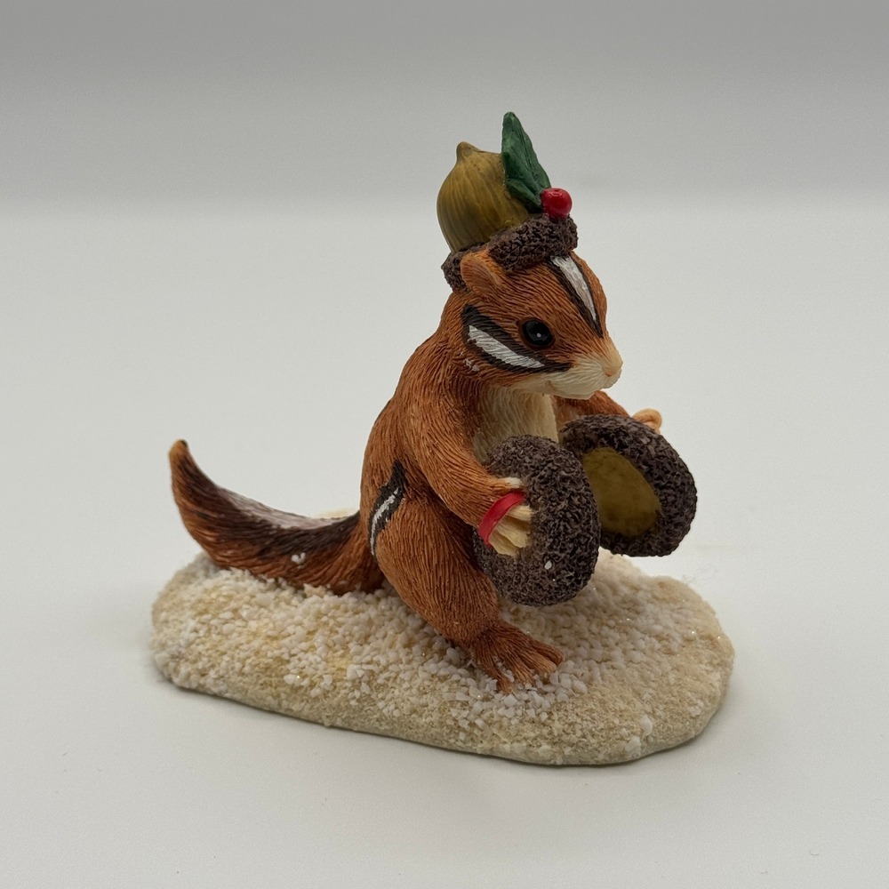 Silvestri Chauncey's Noisemakers Chipmunk Acorn Cymbals Figurine Charming Tails